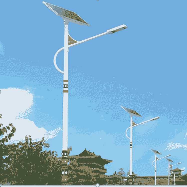 太陽能路燈6米村用路燈，遛彎需要的光亮我們帶給您