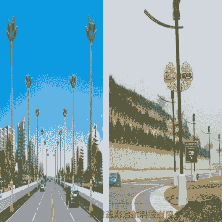 北京房山安裝太陽(yáng)能庭院燈工程案例圖