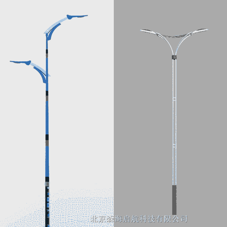 8米雙臂路燈 100W高光效LED照明燈具 工廠直銷價(jià)格